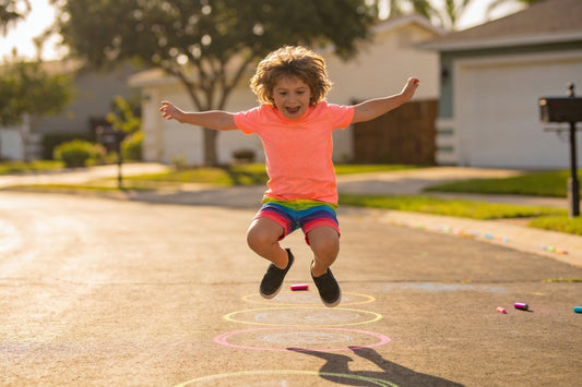 30 Minute Toddler and Preschool Activity: Sidewalk Chalk Obstacle Course