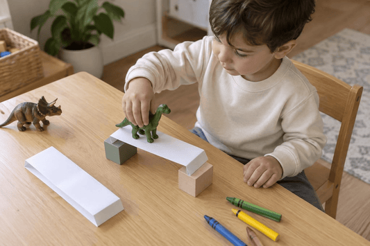 6 Dinosaur Crafts Using Toy Dinosaurs for Kids Ages 3-4