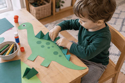 6 Construction Paper Dinosaur Crafts for Kids Ages 3-4