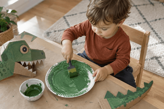 7 Dinosaur Crafts for Kids Ages 18-36 Months Without Tiny Pieces