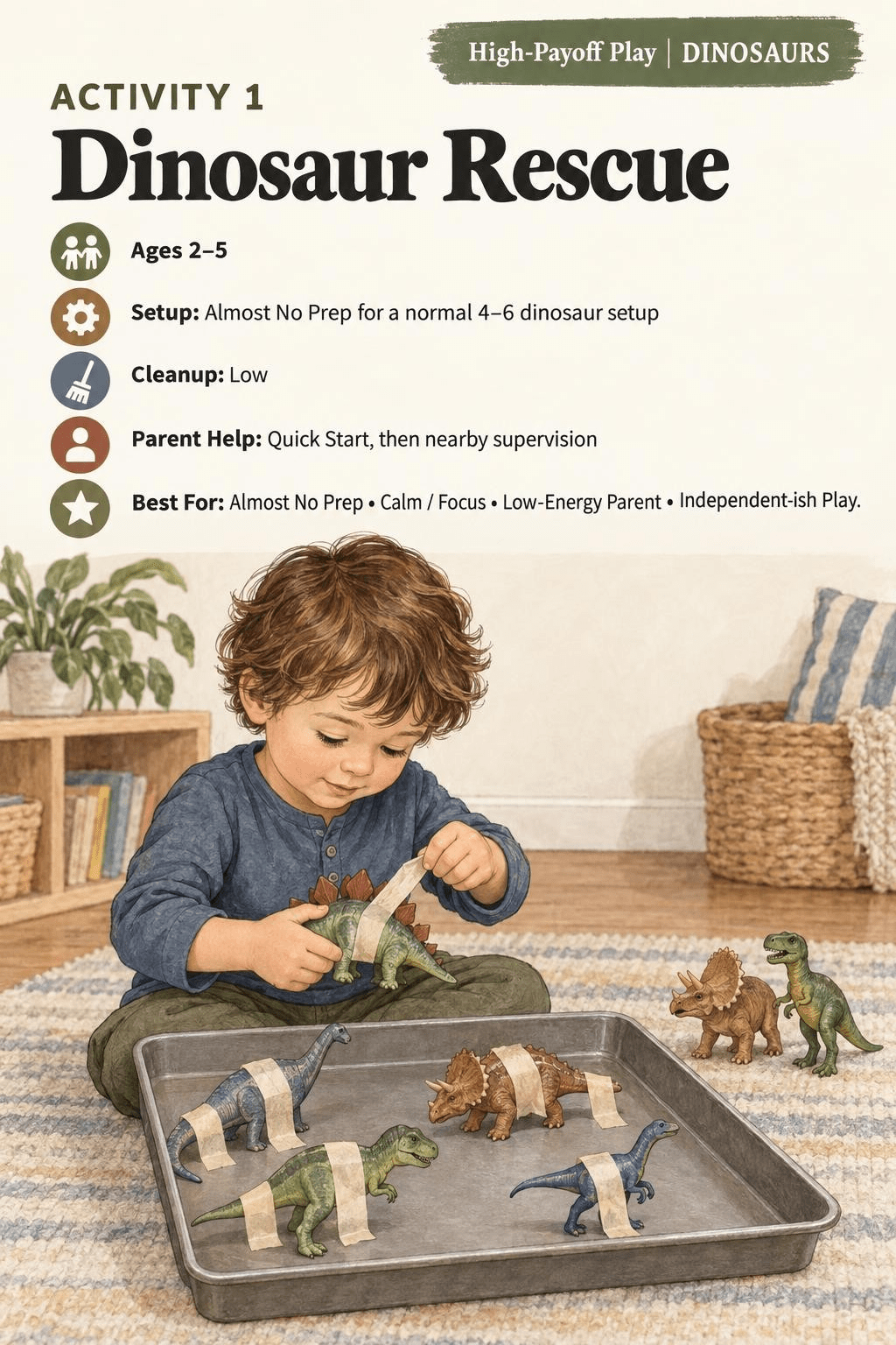 High-Payoff Dinosaur Play (Instant Digital Download: Ages 2–5)