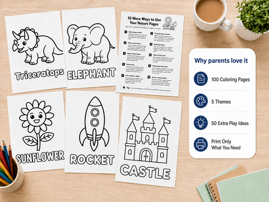 20 Minutes of Quiet Activity Pack (Ages 2-8: Instant Download)