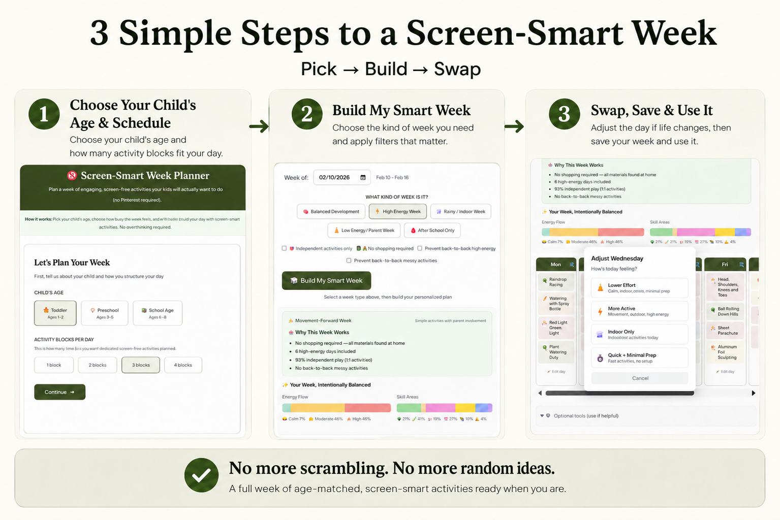 Screen Smart Week Planner (Ages 1-8: Instant Digital Download)
