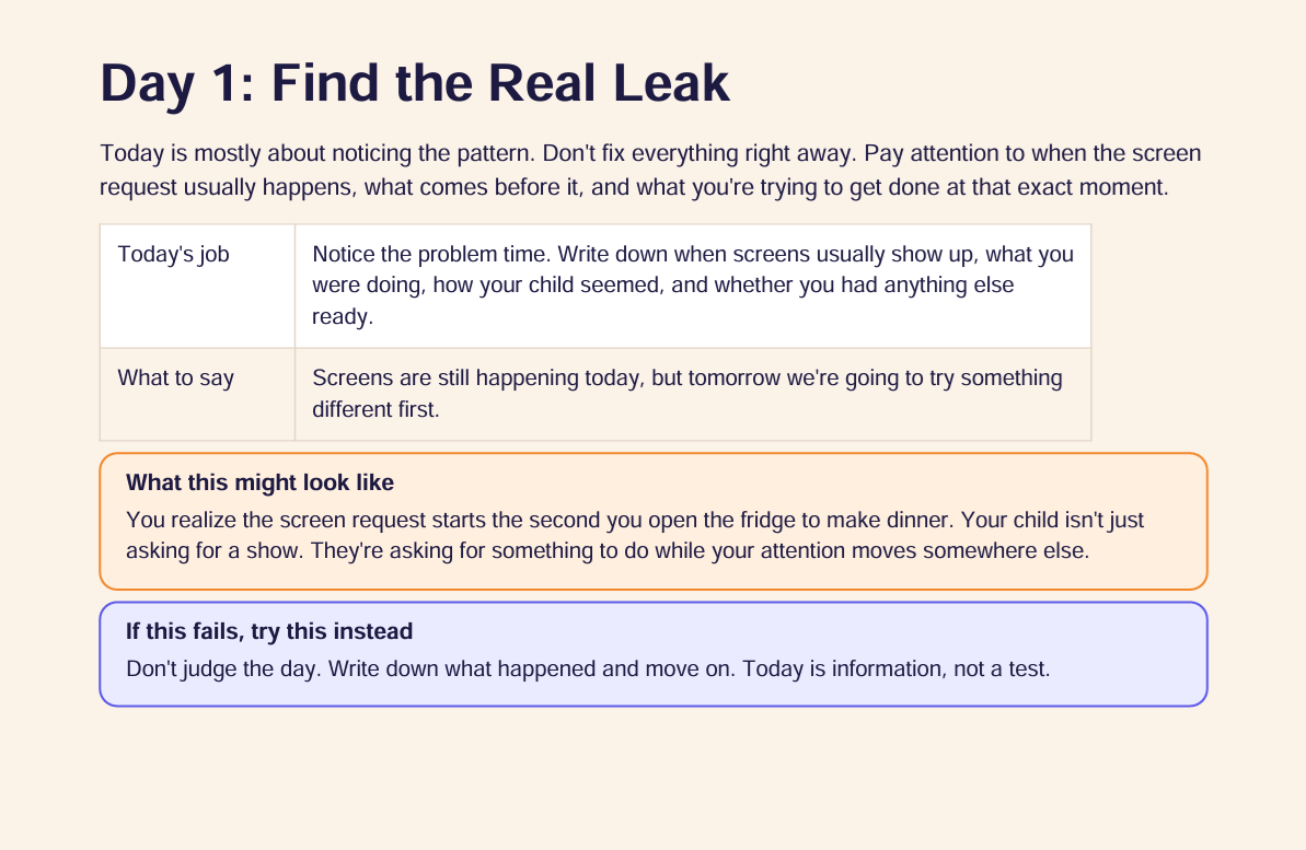 The 7 Day 4PM Screen Reset (Ages 2-8, Instant Digital Download)