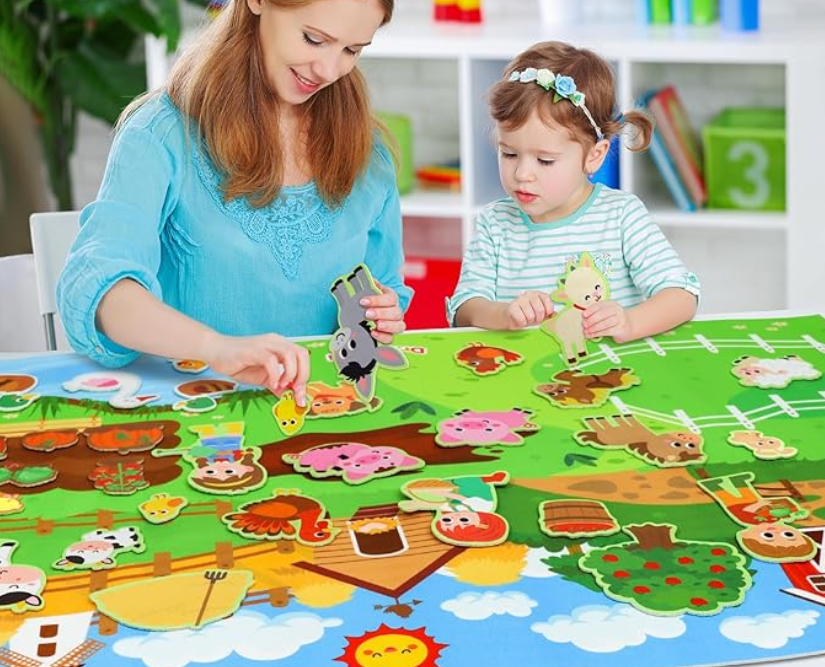 Felt Busy Board (Ages 3+) with "20 Ways to Keep it Fresh" Guide