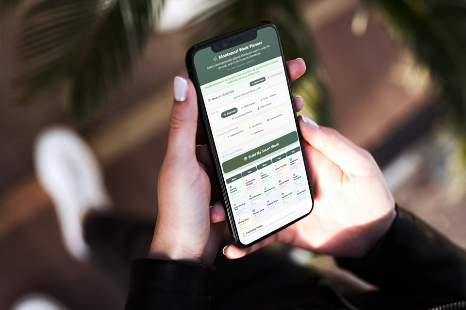 Montessori Weekly Planner (Ages 1-8: Instant Digital Download)